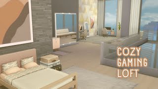 Cozy gaming loft speed build! Sims 4