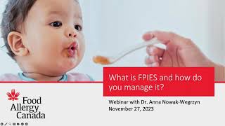 Webinar: What is FPIES and how do you manage it?