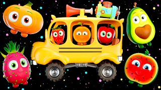 🚌🍉 Wheels on the Bus Song with Funky Fruits | Baby Sensory Dance & Calm Music Compilation! 🍓