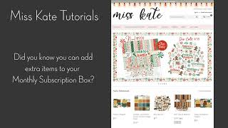 How to add items to your Miss Kate Monthly Subscription Box