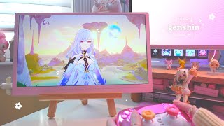 🦋 playing genshin on a lazy summer afternoon | 30 min of gameplay ambience (jp dub, rog ally x) ✦