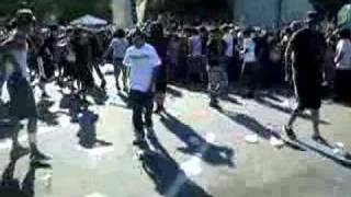 dancing to underoath @ warped tour.
