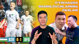 O‘zbekiston vs Afg‘oniston 8:1. O‘yin haqida sharhlovchilarning fikrlari | SportTelekanaliRasmiy