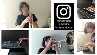 Awen Robbe (14yo) improvises on a track made live!