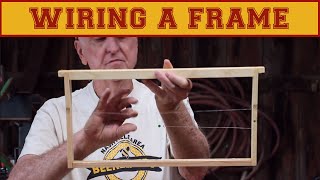 Beekeeping 101 :  Wiring a Frame for Wax Foundation