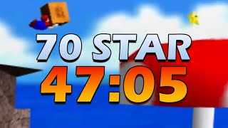 Super Mario 64 70 Star Speedrun in 47:05