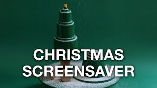 4K CHRISTMAS SCREENSAVER | Relaxing Snowing Backdrop for the Holidays