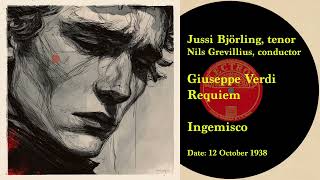 Verdi  Requiem: Ingemisco (Björling 1938)