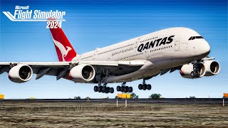 Johannesburg to Sydney in Qantas A380 | Flight Simulator 2024 Full Flight