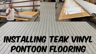 Installing Vinyl Teak Pontoon Flooring - How To Video