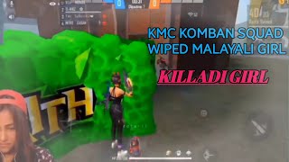 KMC KOMBAN SQUAD WIPED MALAYALI GIRL #1k #kmc #elclasico #freefire #elclasico #jinn #raistar