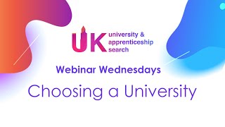 Webinar Wednesday: Choosing a University