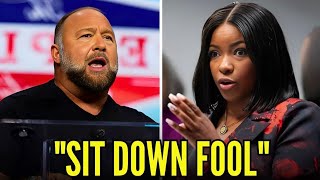 Alex Jones GOES NUTS After Jasmine Crockett EXPOSES His Lies Live On Air!
