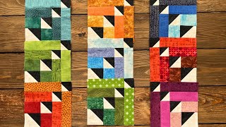 Create Magic with Two-Color Squares & Scrap Strips || Quilt Blocks with Nona
