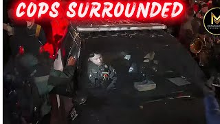 COPS SURROUNDED! CHAOS Outside ICE Hotel: Minneapolis ERUPTS After Renee Good Shooting