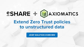 Axiomatics & eShare: Extend Zero Trust policies to unstructured data