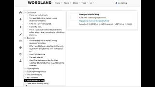 Next new WordLand demo, icons displaying for feeds