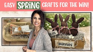 Fabric Bunnies & Wood Carrots: Spring DIY Reveal! | DIY Spring Crafts 2026