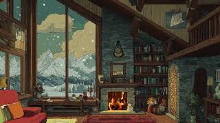 Snowfall Serenade: Cozy Fireplace Music for Deep Relaxation