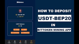 HOW TO DEPOSIT USDT TO BUY BITTOKEN BOT MINER