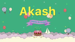 Happy Birthday Akash Party Banner Background - 10 hours