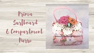 Prima Surfboard 6 Compartment Purse inspired by Scrapdaworld