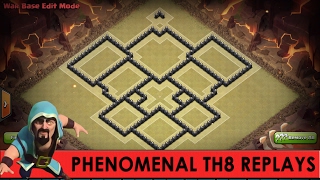 Clash of Clans | Phenomenal TH8 Farming Base Replays | 6 Decent Attacks Out of 25 [2015]