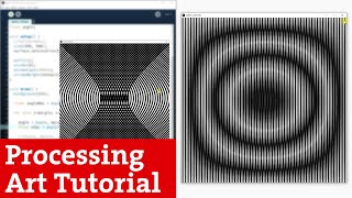 Ep.24 Members | Moiré Pattern 4 with bezier curves and sine wave (Creative Coding)