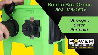 Power Assemblies - The All NEW 50A Temporary Power Distribution Box - Beetle Box Green