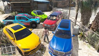 GTA 5 Stealing luxury hot SUV cars with trevor (real life cars #40 )