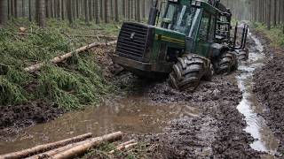 When Logging Machines Get Stuck | Extreme Mud Recovery in Timber Operations