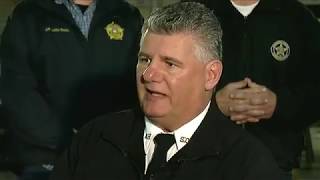 Briefing on the search for a man suspected of five killings in Livingston Parish, Louisiana