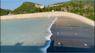 Open dam spillways gates after an two year of silence | Powerful Water Flow | Massive Water Flows 