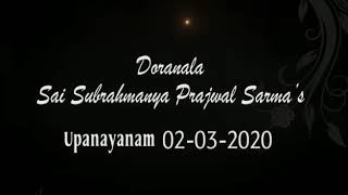 Prajwal’s upanayanam ceremony