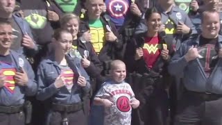 Boy Fighting Cancer Honored as 'Superhero' by Local Cops
