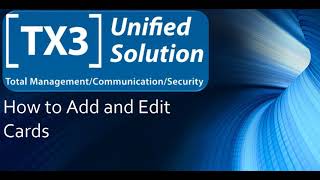 TX3 Configurator -  How to Create an Access Control Card