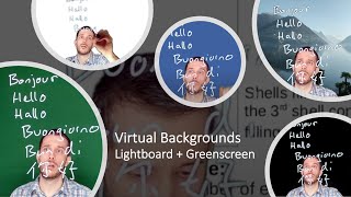 Different virtual lightboard backgrounds