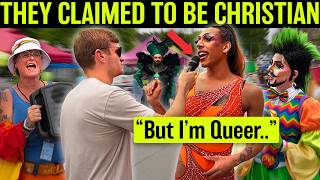 Street Preaching to "Christian" DRAG QUEENS!