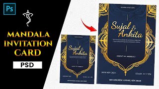 Wedding Invitation Card PSD Free Download 2023 || Wedding Invitation Card In Photoshop 2023