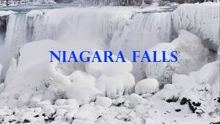 Frozen Niagara Falls Canada in Winter 2026 - Stunning Snowy Views and Frozen Waterfall 4K