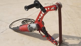 I build a unique tool with my angle grinder that can grind and polish welded tube/pipe joint easily