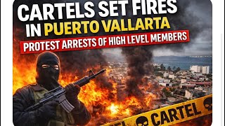  Cartel Action in the City - Fires Everywhere - Puerto Vallarta Mexico 