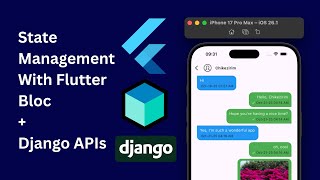 Implement Flutter Bloc State Management and API Calls | Flutter, Django Chat App pt 8