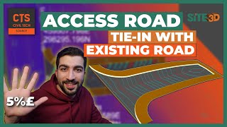 Site3D - How to create an Access Road into an Existing Road