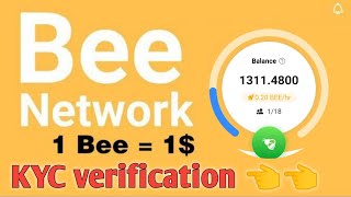 Bee network new update - bee network kyc update - bee network kyc verification - Bee Listing Update