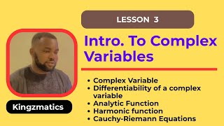 Introduction to Complex Variables | Differentiability, Analytic and Harmonic functions of a complex 
