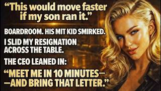 His MIT son smirked. I slid my resignation. CEO: "10 minutes. Bring it."