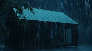 Night Rain for Deep Sleep & Insomnia Relief | Heavy Rain on Roof & Thunder Sounds | 3H White Noise
