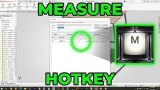 How to add a keyboard shortcut to the Measure Tool (SolidWorks, Measure Distance, Hotkey)