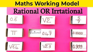 Maths project on Rational & Irrational Numbers For Class 9 | Maths working model for class 9